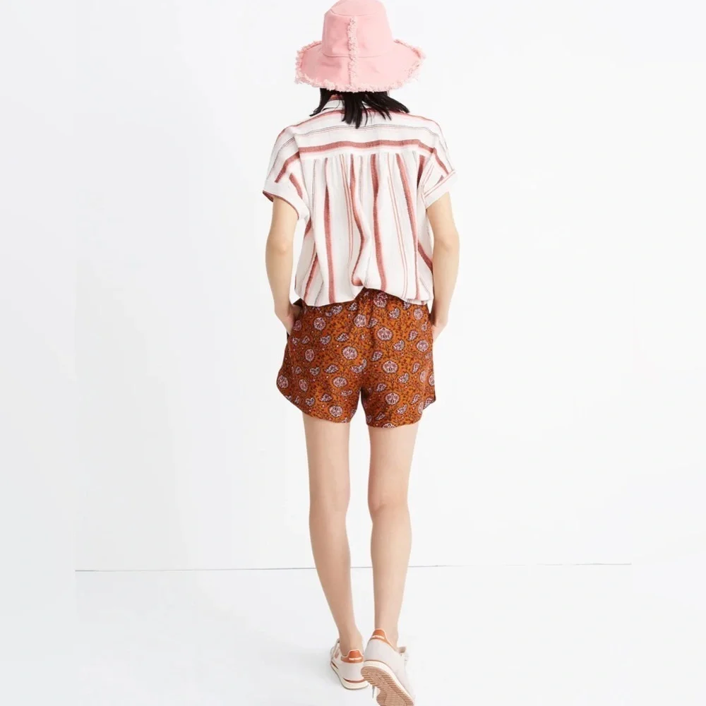 Madewell pull-on Floral Brown Women's Shorts